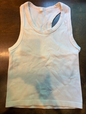 Danskin Girls Light Pink Ribbed Tank Top